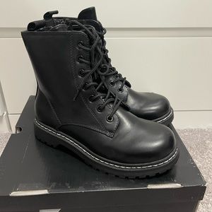 Black Torrid combat boots 8WW